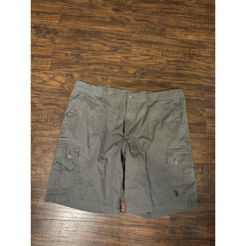 U.S. Polo ASSN. Men's Cargo Shorts Size 42 Gray 100% Cotton - Cargo
